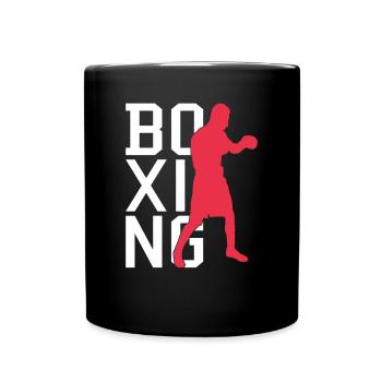Boxe - Mug uni - noir - Devant