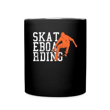 Skateboarding - Tasse einfarbig - Schwarz - Vorne