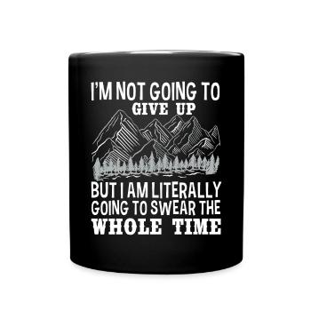Déclaration cadeau de randonnée amusante - Mug uni - noir - Devant