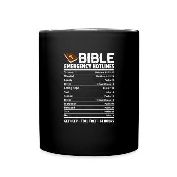 Bible Bible Versets chrétiens Don de Jésus - Mug uni - noir - Devant