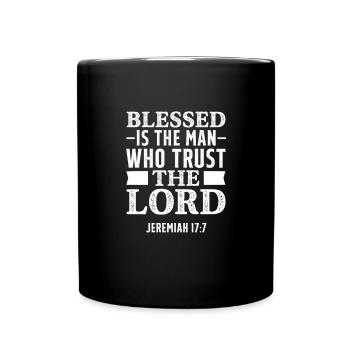 Bibel Bibelvers Christliche Sprüche Jesus Geschenk - Tasse einfarbig - Schwarz - Vorne