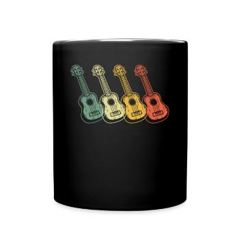 Ukulele Ukulele-Spieler Ukulelist - Tasse einfarbig - Schwarz - Vorne