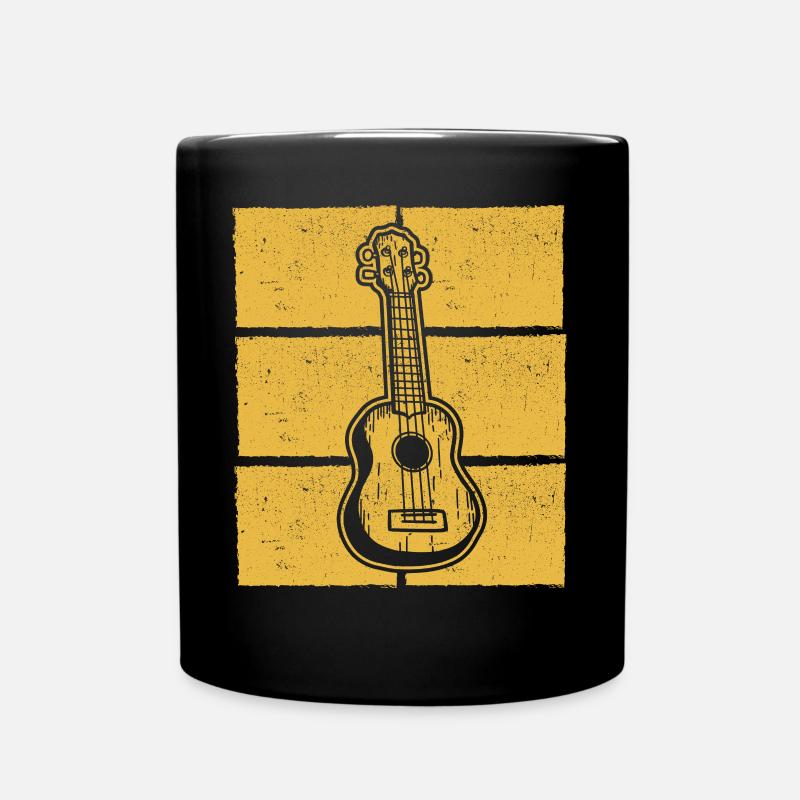 Ukulele Ukulele-Spieler Ukulelist - Tasse einfarbig - Schwarz