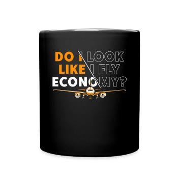 J’ai l’air de passer d’abord à l’économie - Mug uni - noir - Devant