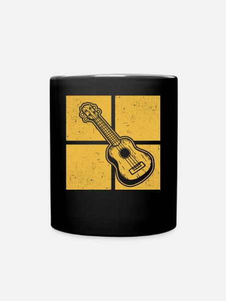 Ukulele Ukulele-Spieler Ukulelist - Tasse einfarbig - Schwarz
