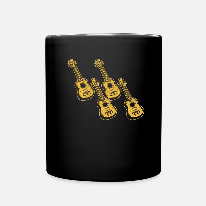 Ukulele Ukulele-Spieler Ukulelist - Tasse einfarbig - Schwarz