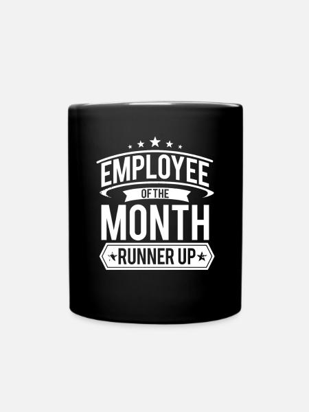 Angestellter Monat - Tasse einfarbig - Schwarz