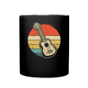 Ukulele Ukulele-Spieler Ukulelist - Tasse einfarbig - Schwarz - Vorne