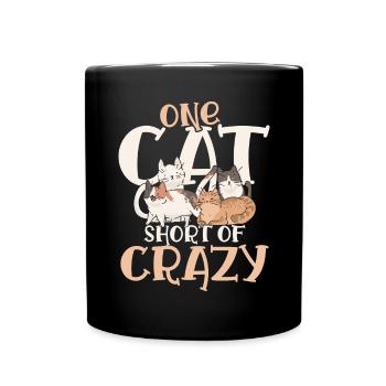 Chat brièvement fou - Mug uni - noir - Devant
