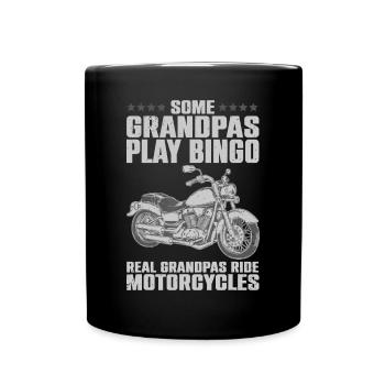 Funny Motorcycle For Grandpa Dad Motorcycle Lovers - Full Colour Mug - black - Front