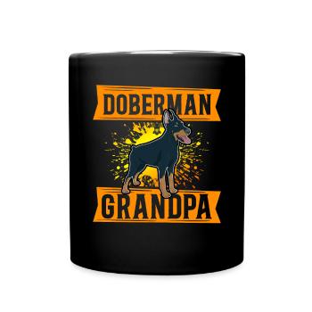 Doberman Grandpa Dog Owner Dog Gift - Full Colour Mug - black - Front