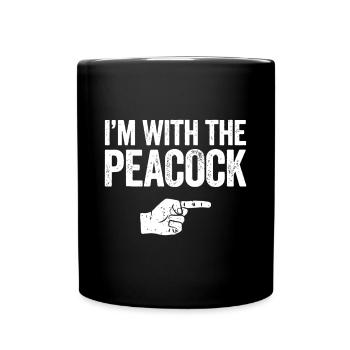 Je suis avec l’idée du paon Matching Peacock - Mug uni - noir - Devant