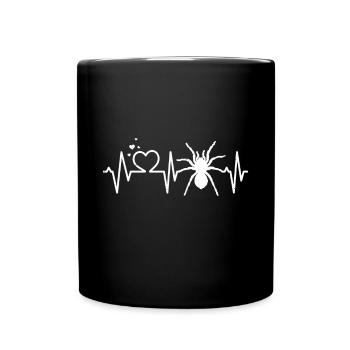 Tarantula Spiders Mama Dad Heartbeat Heart Gift Wo - Full Colour Mug - black - Front