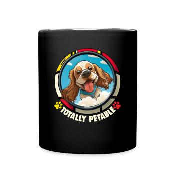 Dog Cartoon Cocker Spaniel pour les amoureux des chiens - Mug uni - noir - Devant
