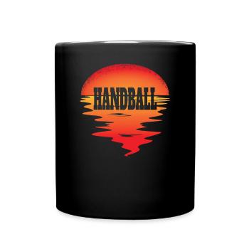 Accessoires de handball motif handball - Mug uni - noir - Devant