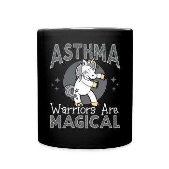 Les guerriers de l’asthme sont des licornes magiques - Mug uni - noir - Devant