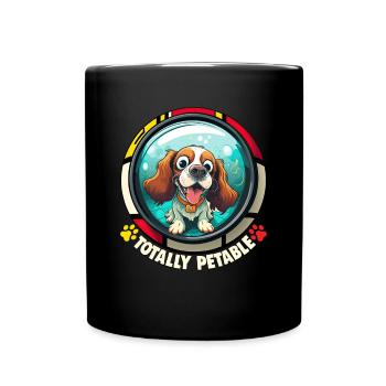 Dog Cartoon Cocker Spaniel pour les amoureux des chiens - Mug uni - noir - Devant