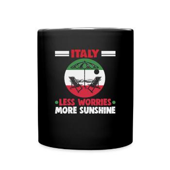 Italy beach holiday by the sea Design beach motif - Full Colour Mug - black - Front
