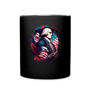 American Patriotic USA Design - Full Colour Mug - black - Front