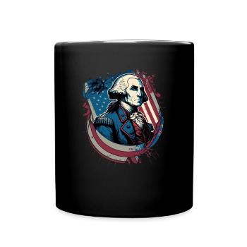 American Patriotic USA Design - Full Colour Mug - black - Front