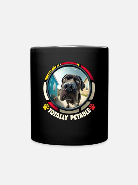 Hunde Cartoon Cane Corso Design für Hundeliebhaber - Tasse einfarbig - Schwarz