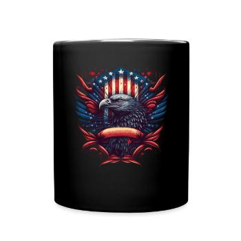 American Patriotic USA Design - Full Colour Mug - black - Front