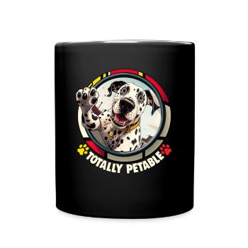 Dog saying Dalmatian design for dog lovers - Full Colour Mug - black - Front