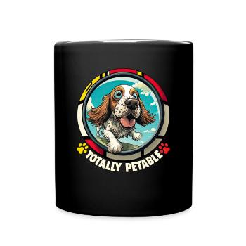 Dog Cartoon Cocker Spaniel pour les amoureux des chiens - Mug uni - noir - Devant