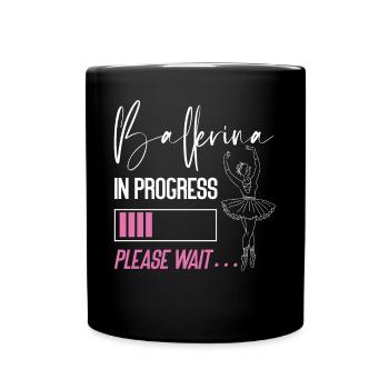Ballet Dancer Dance Girl Ballerina - Full Colour Mug - black - Front