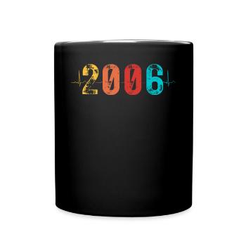 Heartbeat ECG Vintage Anniversaire millésime 2006 - Mug uni - noir - Devant
