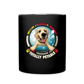 Dog Saying Golden Retriever Design - Full Colour Mug - black - Front