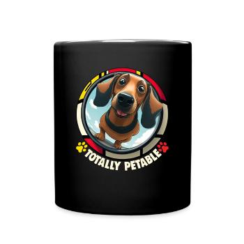Hunde Spruch Dachshund Design für Hundeliebhaber - Tasse einfarbig - Schwarz - Vorne