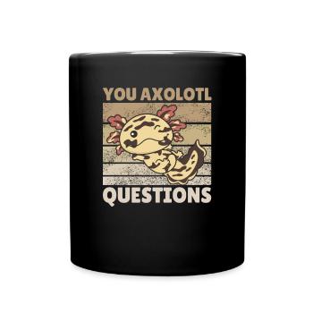Axolotl lover cute animals children axolotl - Full Colour Mug - black - Front