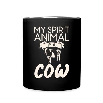 Cow Gift Cow Lover Farmer Gift - Full Colour Mug - black - Front