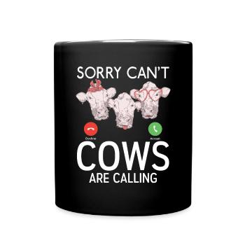 Cow Gift Cow Lover Farmer Gift - Full Colour Mug - black - Front