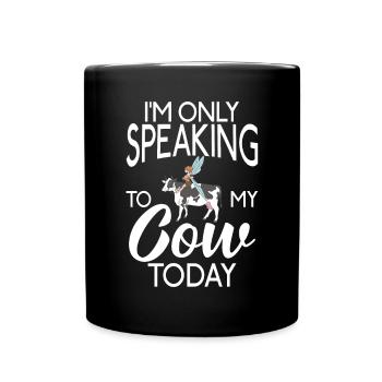 Cadeau vache Cadeau agriculteur Amoureux des vaches - Mug uni - noir - Devant