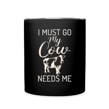 Cadeau vache Cadeau agriculteur Amoureux des vaches - Mug uni - noir - Devant