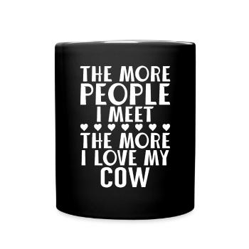 Cow Gift Cow Lover Farmer Gift - Full Colour Mug - black - Front