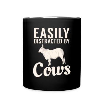 Cadeau vache Cadeau agriculteur Amoureux des vaches - Mug uni - noir - Devant