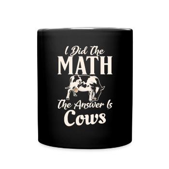 Cow Gift Cow Lover Farmer Gift - Full Colour Mug - black - Front