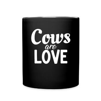 Cow Gift Cow Lover Farmer Gift - Full Colour Mug - black - Front