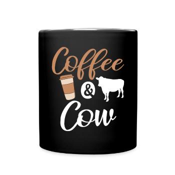 Cow Gift Cow Lover Farmer Gift - Full Colour Mug - black - Front