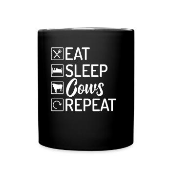 Cow Gift Cow Lover Farmer Gift - Full Colour Mug - black - Front