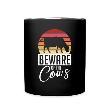 Kuh Geschenk Kuhliebhaber Bauern Geschenk - Tasse einfarbig - Schwarz - Vorne