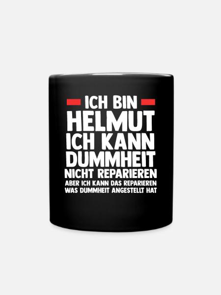 Helmut - Tasse einfarbig - Schwarz