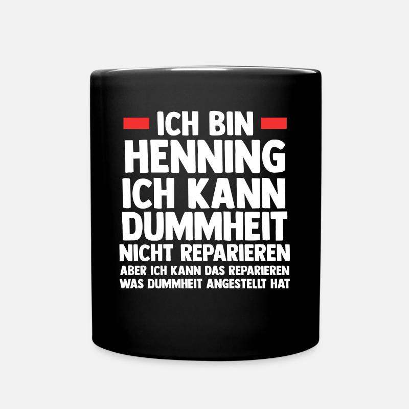 Henning - Tasse einfarbig - Schwarz