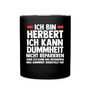 Herbert - Tasse einfarbig - Schwarz - Vorne