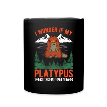 Platypus Spell Platypus - Full Colour Mug - black - Front