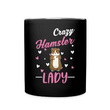 Crazy Hamster lady Hamster owner - Full Colour Mug - black - Front