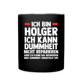 Holger - Tasse einfarbig - Schwarz - Vorne